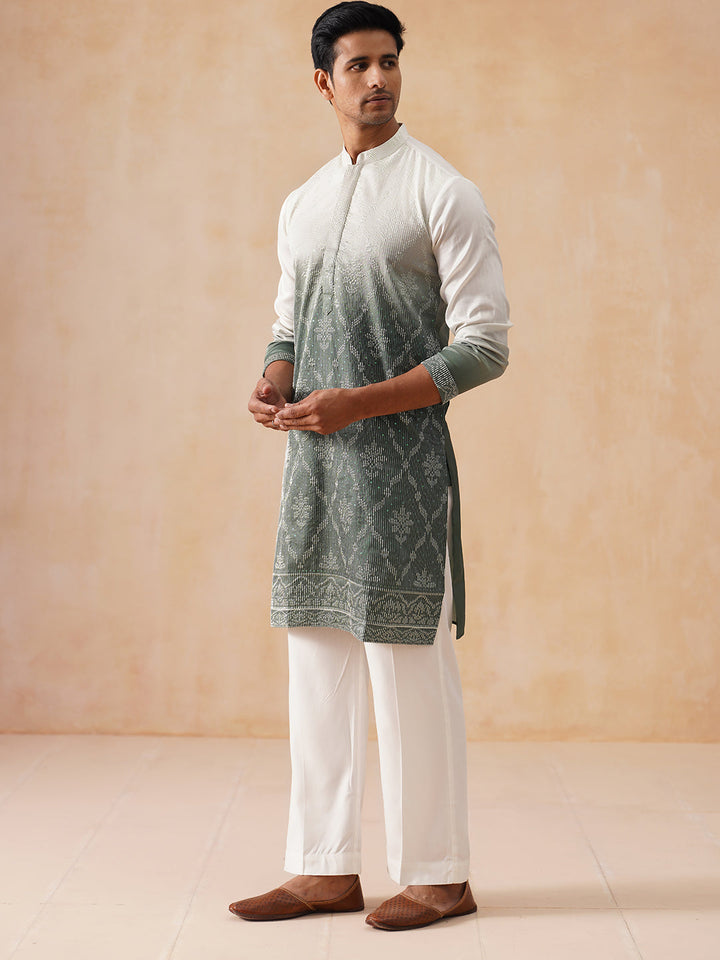 Men’S Ombre Kurta With Pyjama