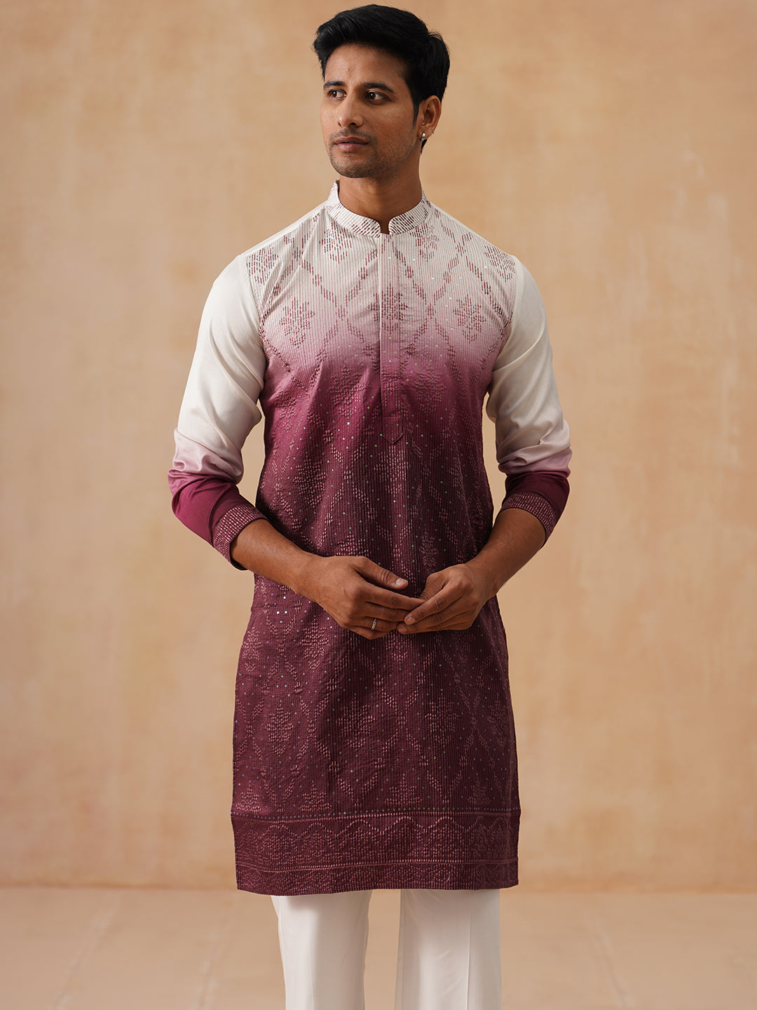 Men’S Ombre Kurta With Pyjama