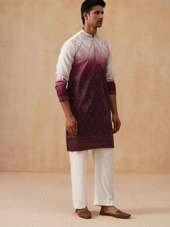 Men’S Ombre Kurta With Pyjama