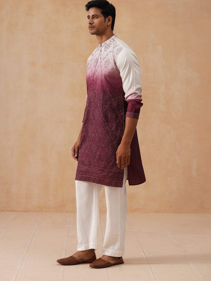 Men’S Ombre Kurta With Pyjama