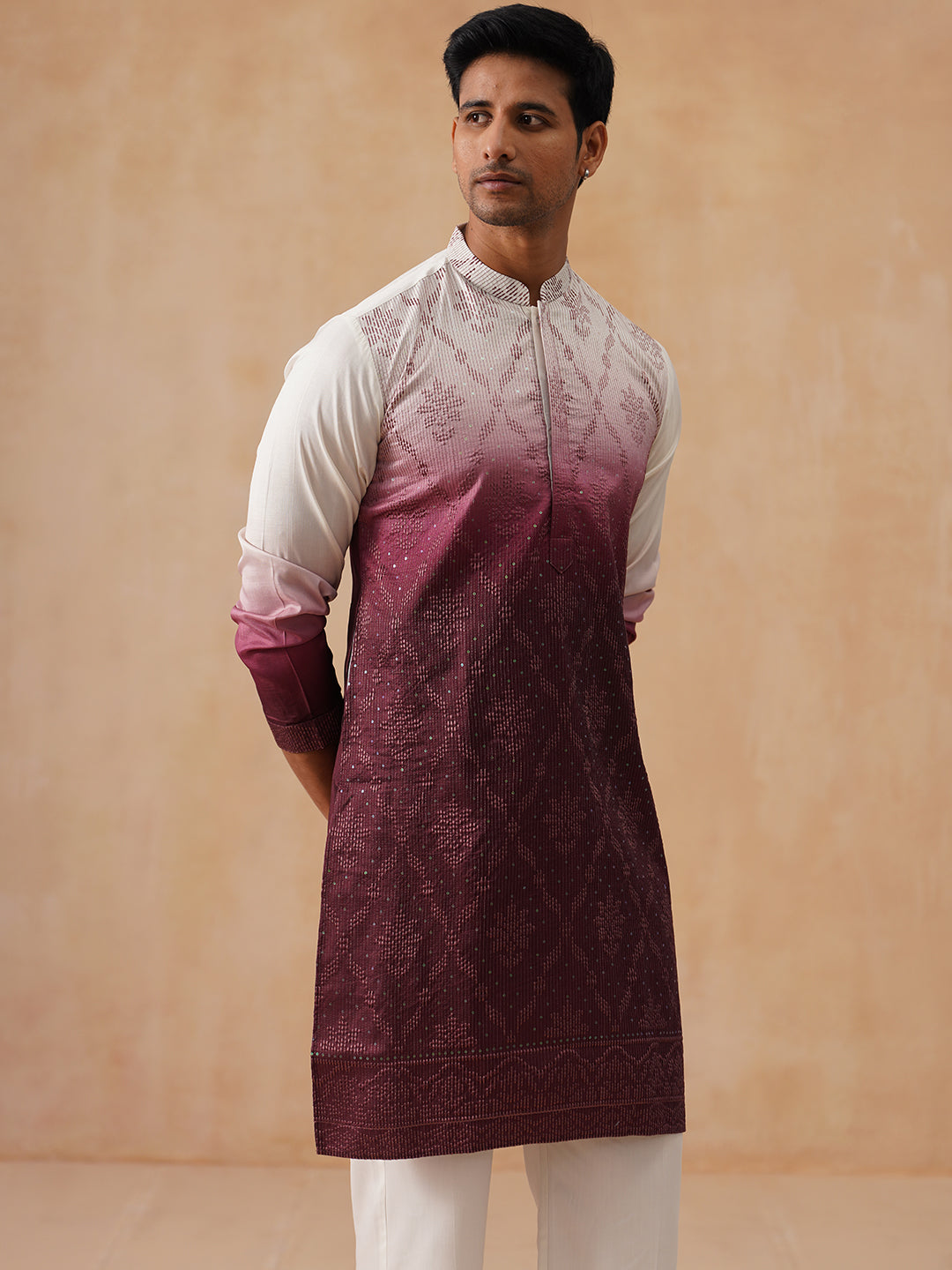 Men’S Ombre Kurta With Pyjama