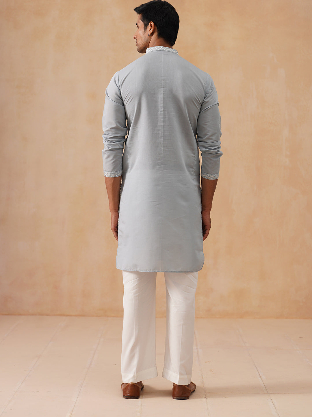 Embroidered Mirror Work Kurta Pyjama