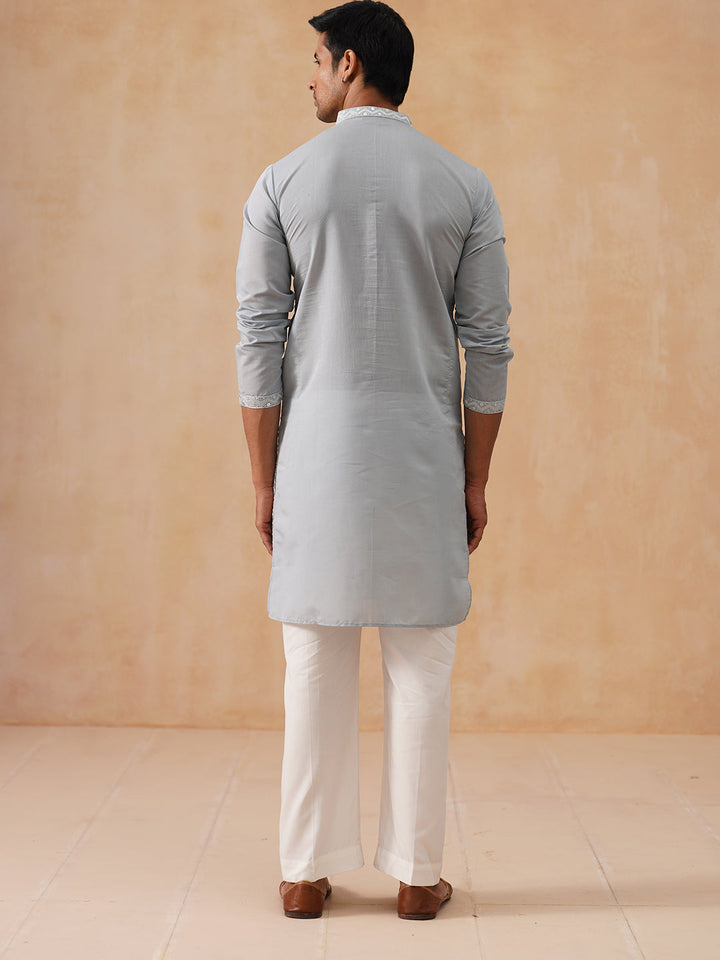 Embroidered Mirror Work Kurta Pyjama