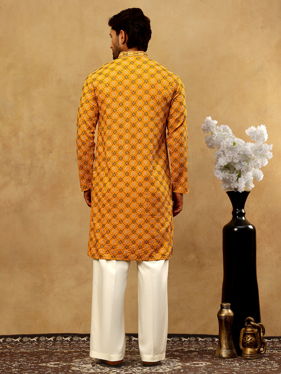 Viscose Rayon Embroidered Sequin Kurta Pyjama