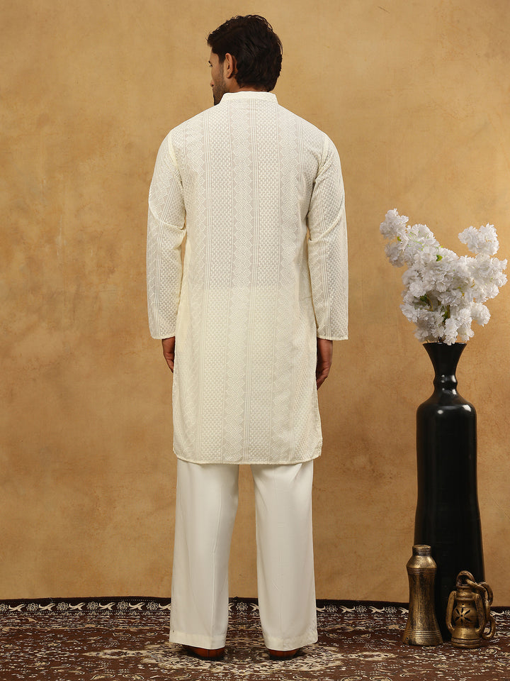 Chikankari Embroidered Kurta Pyjama Set