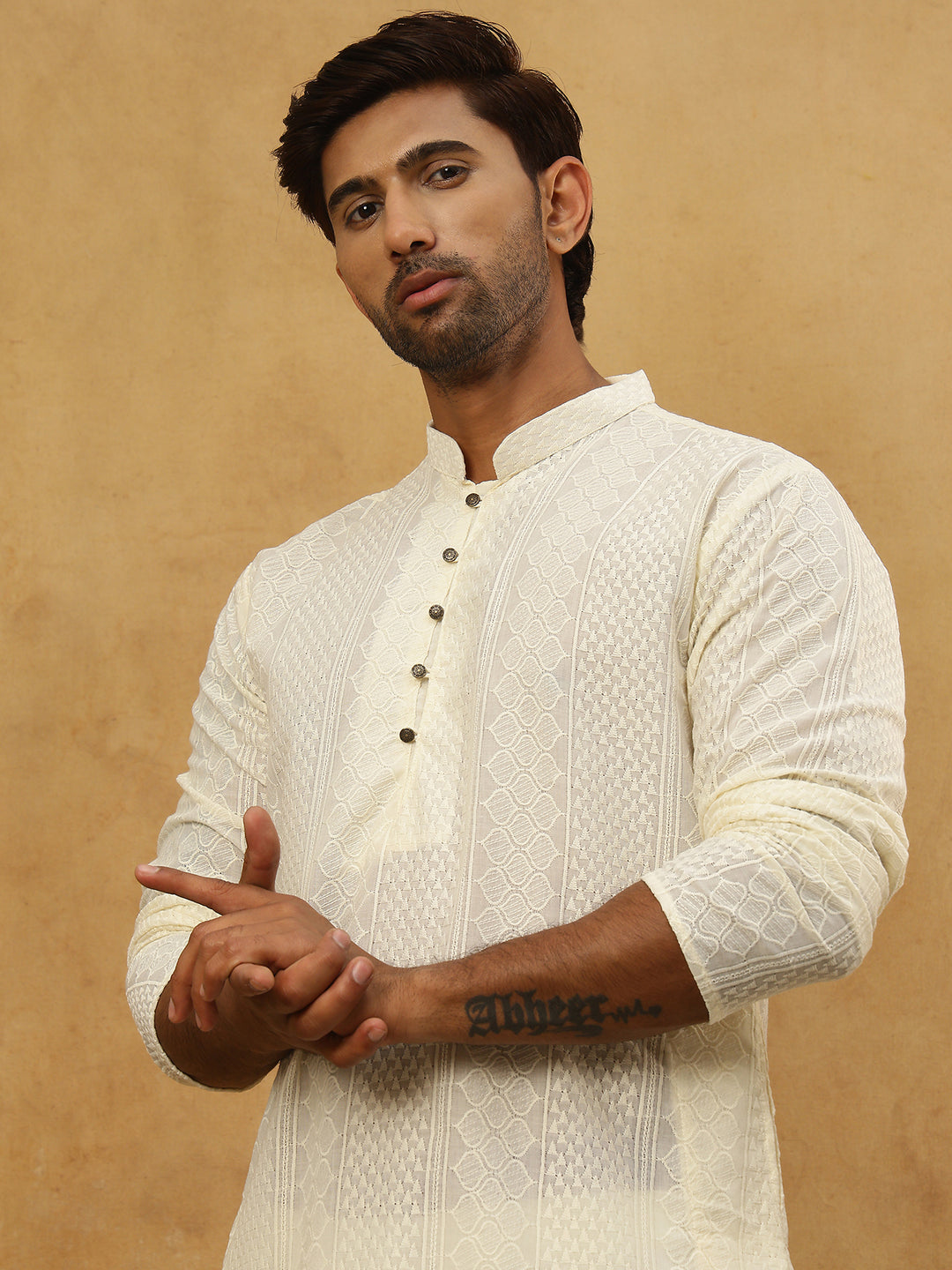 Chikankari Embroidered Kurta Pyjama Set