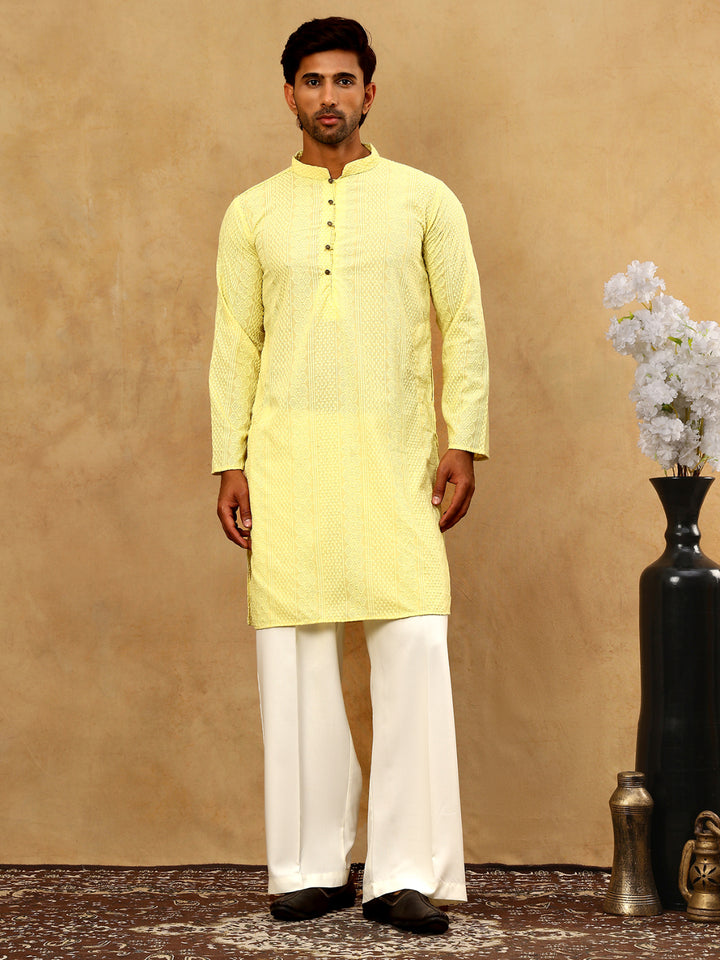 Chikankari Embroidered Kurta Pyjama Set