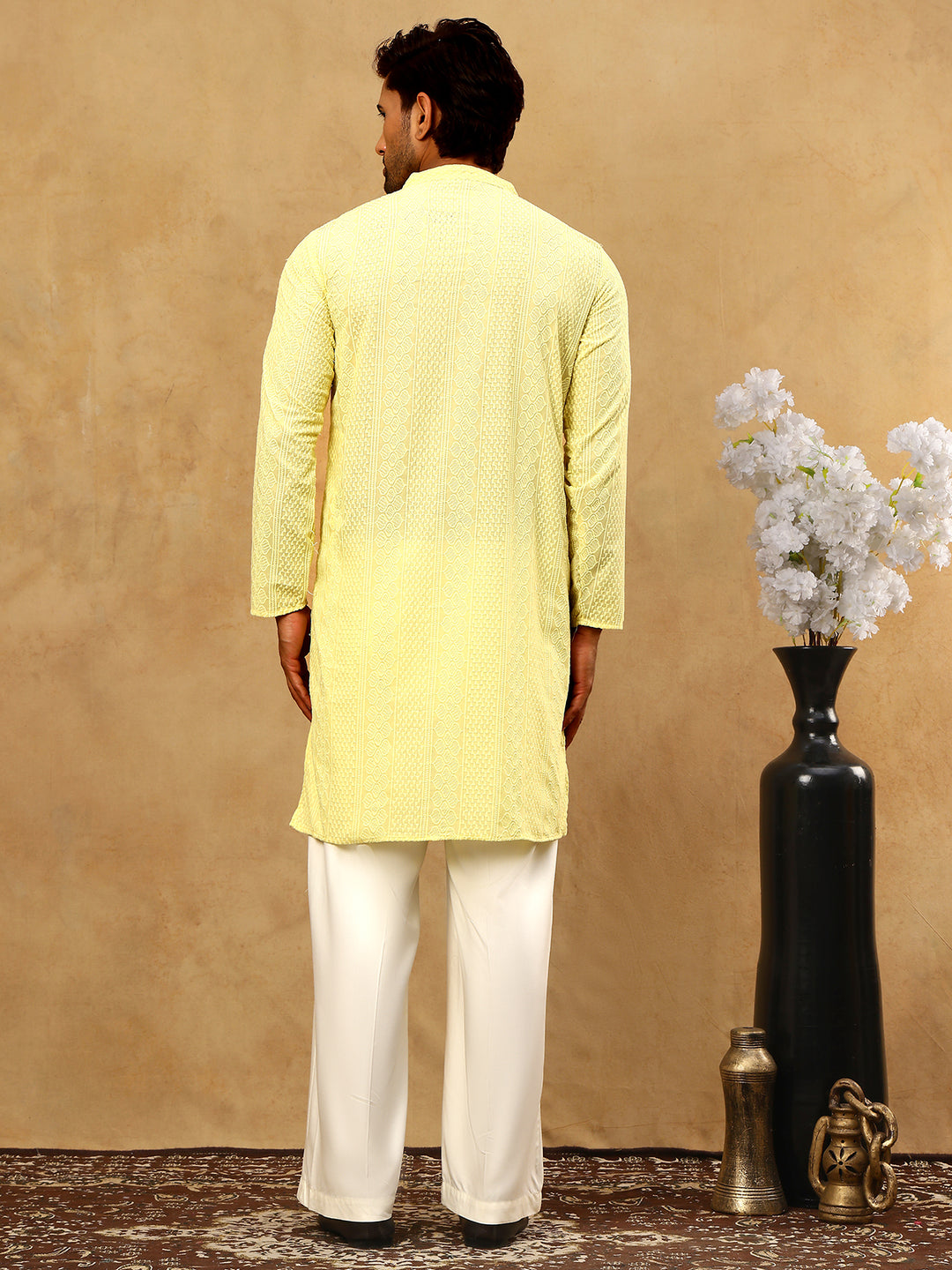 Chikankari Embroidered Kurta Pyjama Set