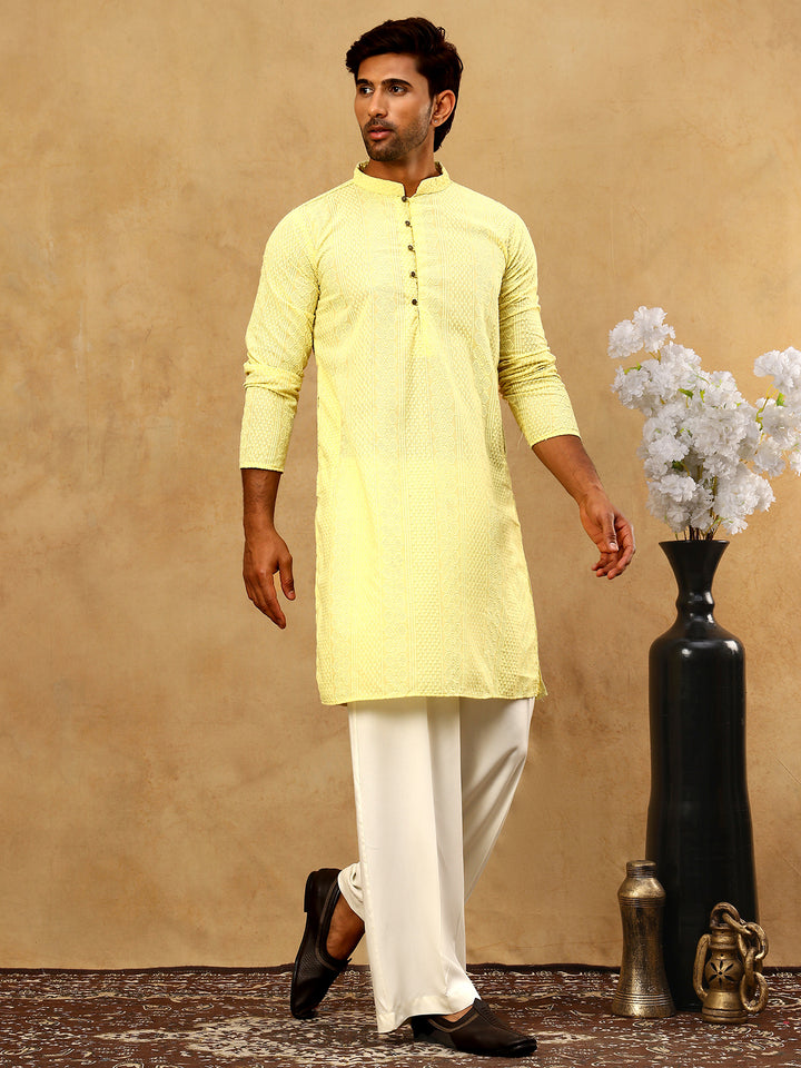 Chikankari Embroidered Kurta Pyjama Set