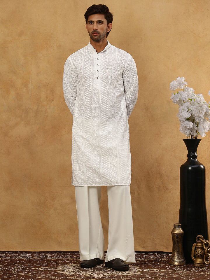 Chikankari Embroidered Kurta Pyjama Set