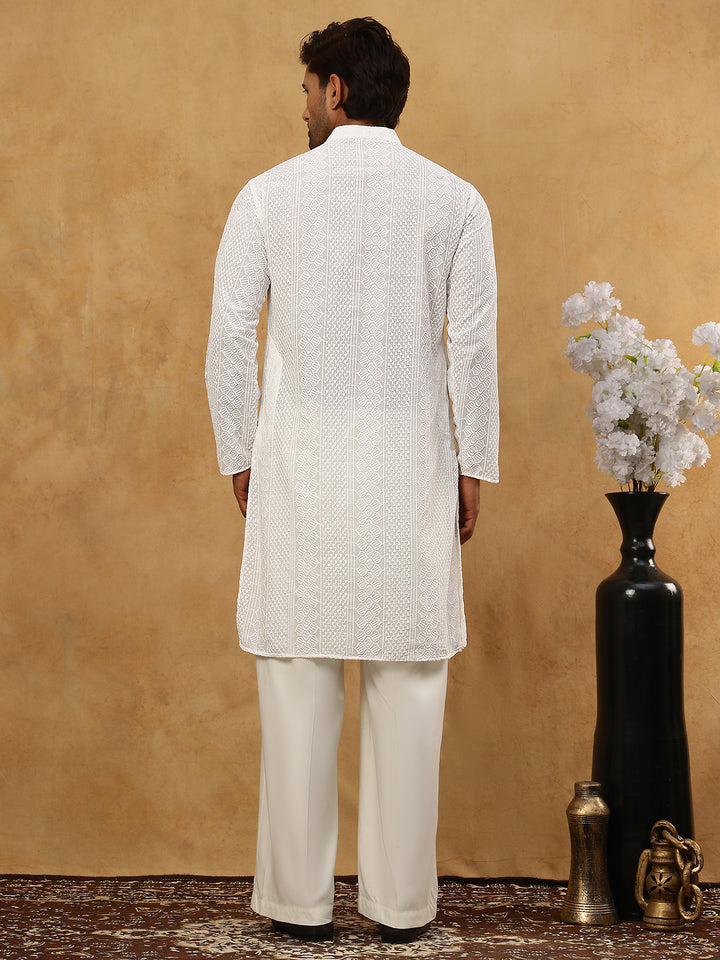 Chikankari Embroidered Kurta Pyjama Set