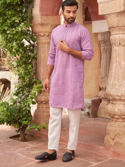 Men'S Embroidered Kurta Pyjama Set