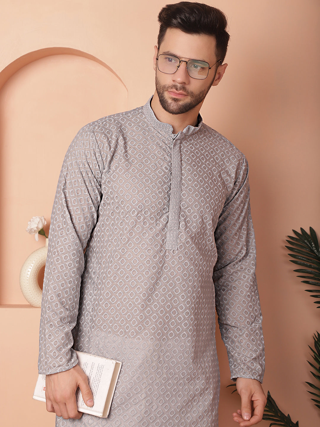 Chikankari Pure Cotton Kurta With Churidar