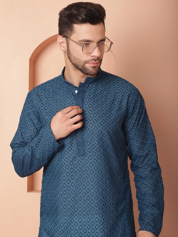 Chikankari Pure Cotton Kurta With Churidar