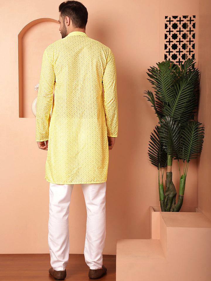 Chikankari Pure Cotton Kurta With Churidar
