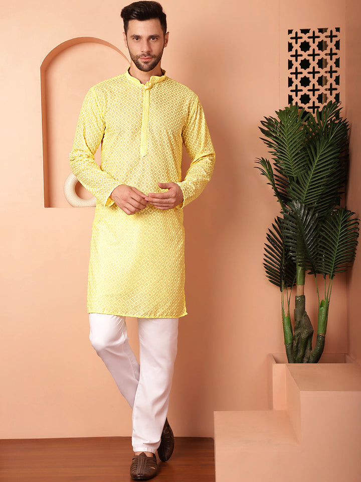Chikankari Pure Cotton Kurta With Churidar