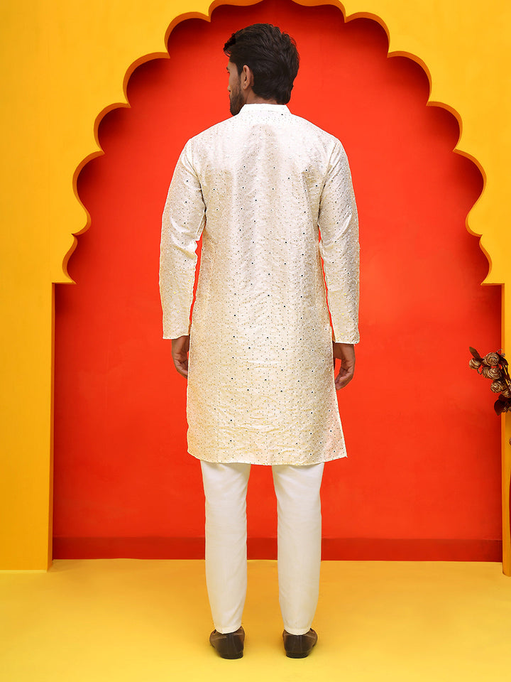 Embroidered Mirror Work Kurta Payjama Sets.