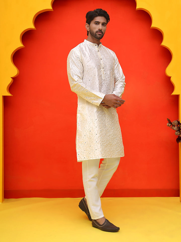 Embroidered Mirror Work Kurta Payjama Sets.