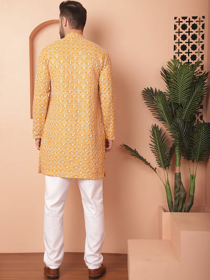 Chikankari Pure Cotton Kurta With Pyjama.