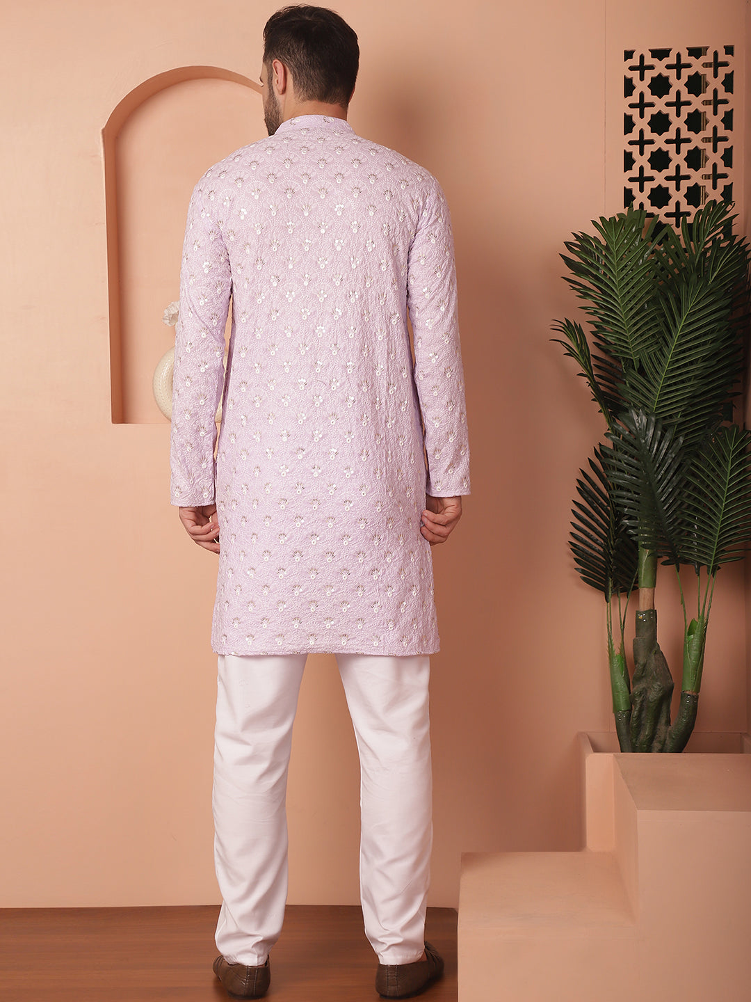 Chikankari Pure Cotton Kurta With Pyjama.