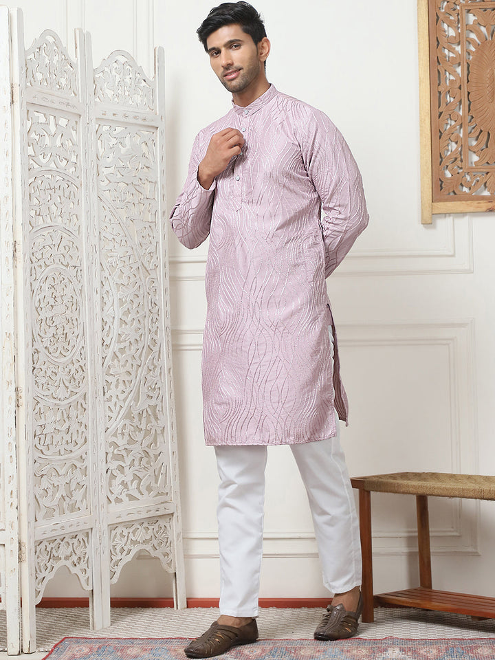 Embroidered Kurta Pyjama For Men.
