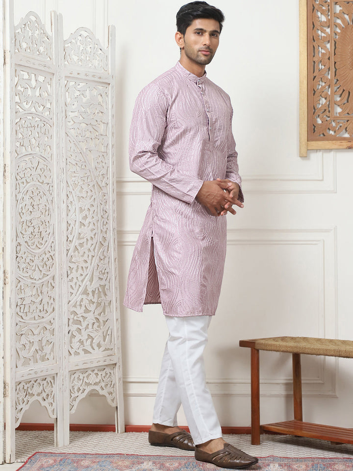 Embroidered Kurta Pyjama For Men.