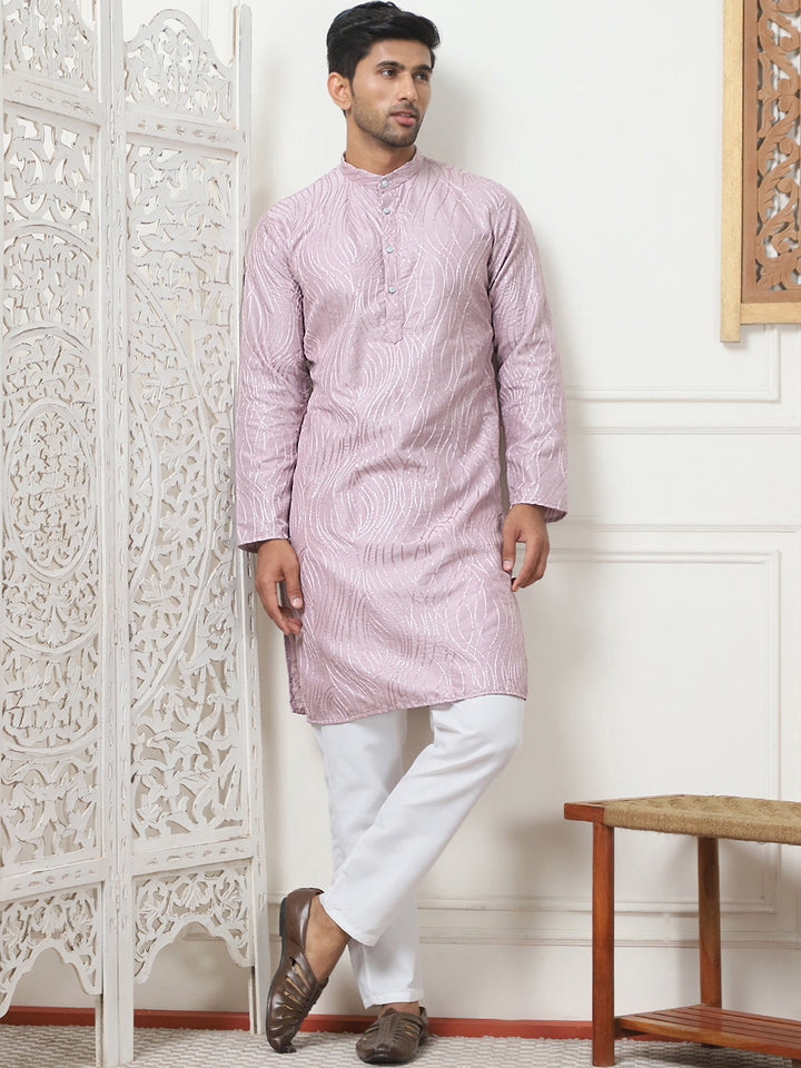 Embroidered Kurta Pyjama For Men.