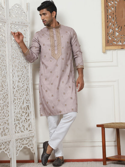 Men'S Embroidered & Sequin Kurta Pyjama Sets