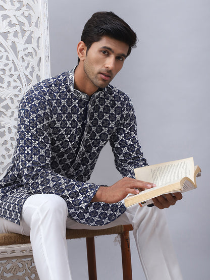 Embroidered Kurta Pyjama For Men.
