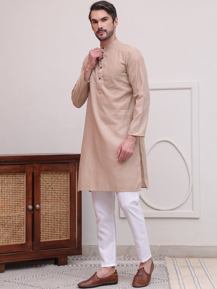 Pure Cotton Solid Kurta Pyjama Set