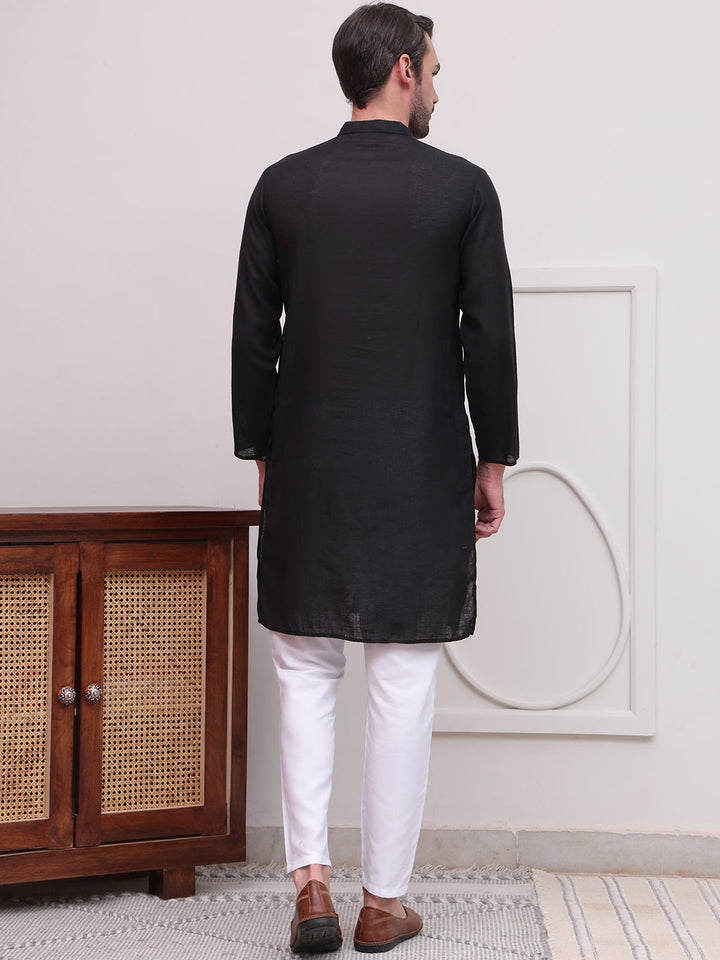 Pure Cotton Solid Kurta Pyjama Set