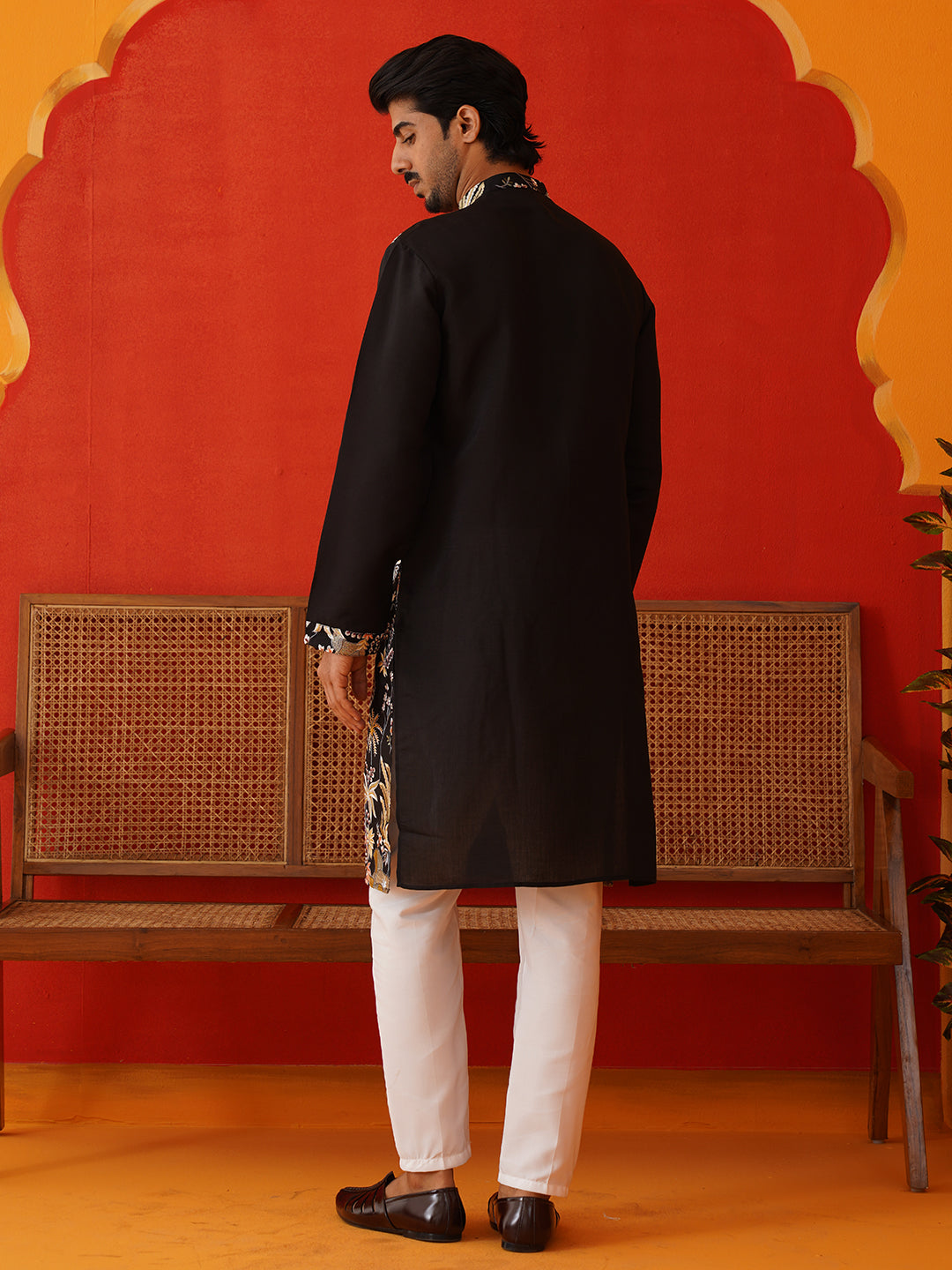 Floral Embroidered And Sequins Kurta Set