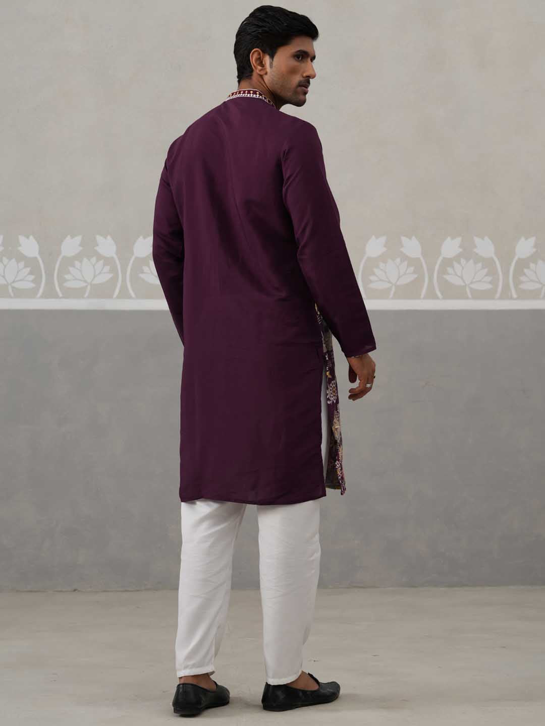 Floral Embroidered And Sequins Kurta Set