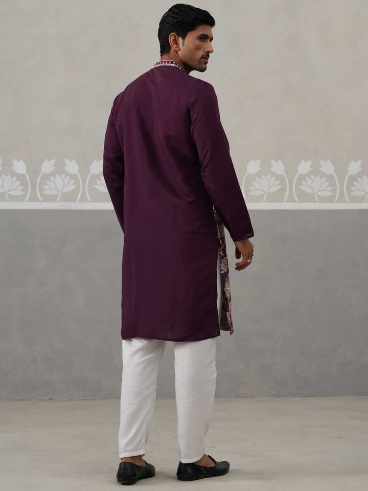 Floral Embroidered And Sequins Kurta Set
