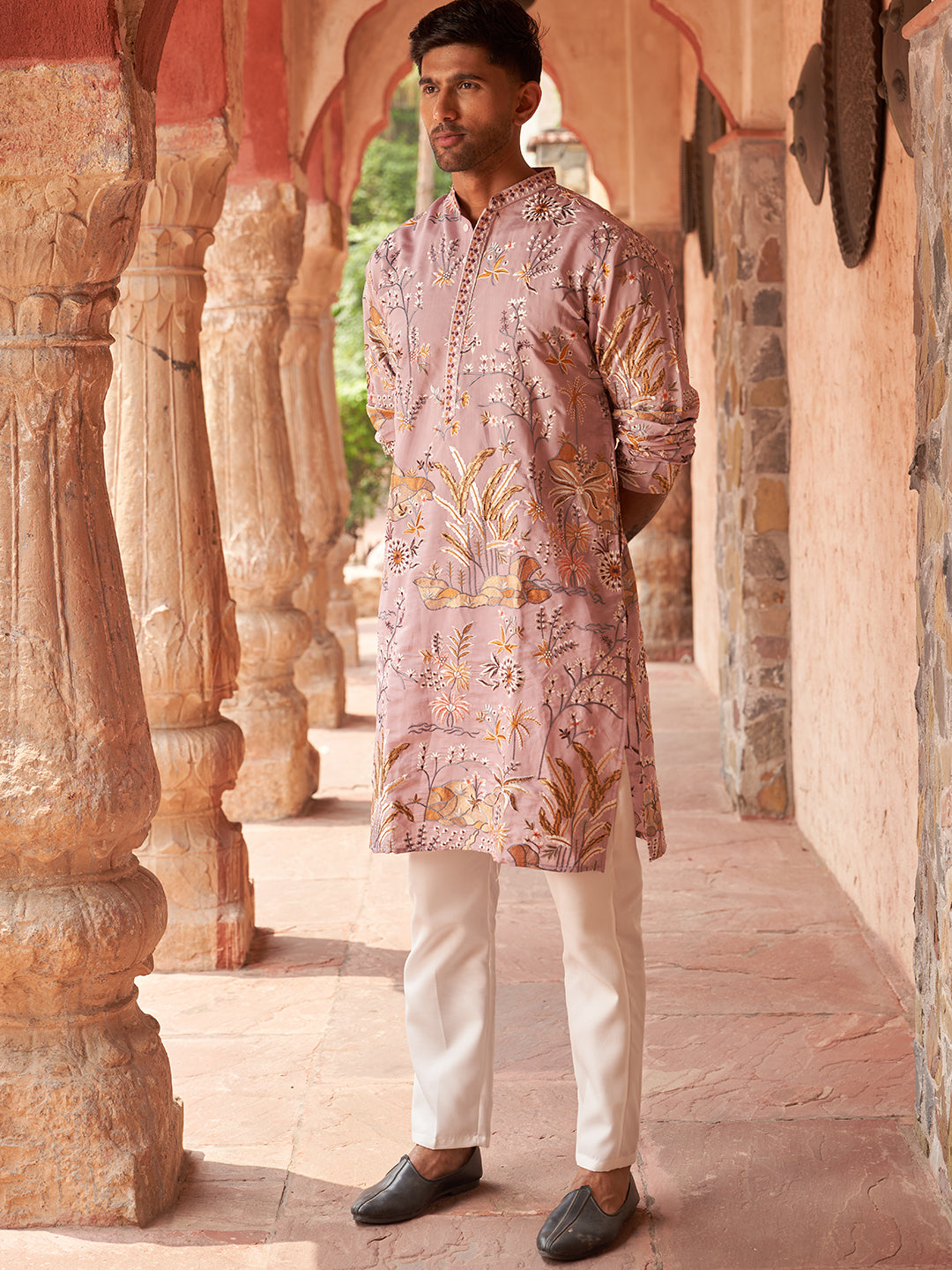 Floral Embroidered Straight Kurta Set