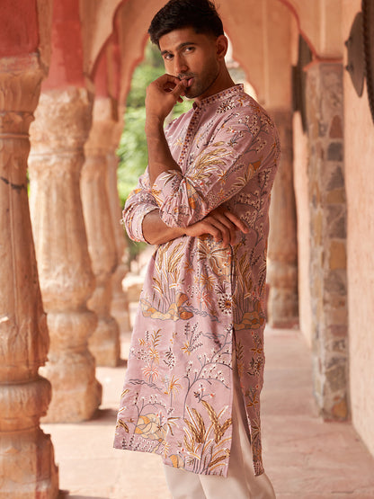 Floral Embroidered Straight Kurta Set