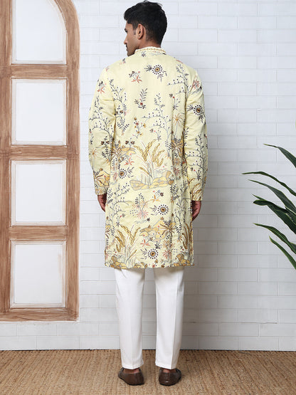 Floral Embroidered Straight Kurta Set