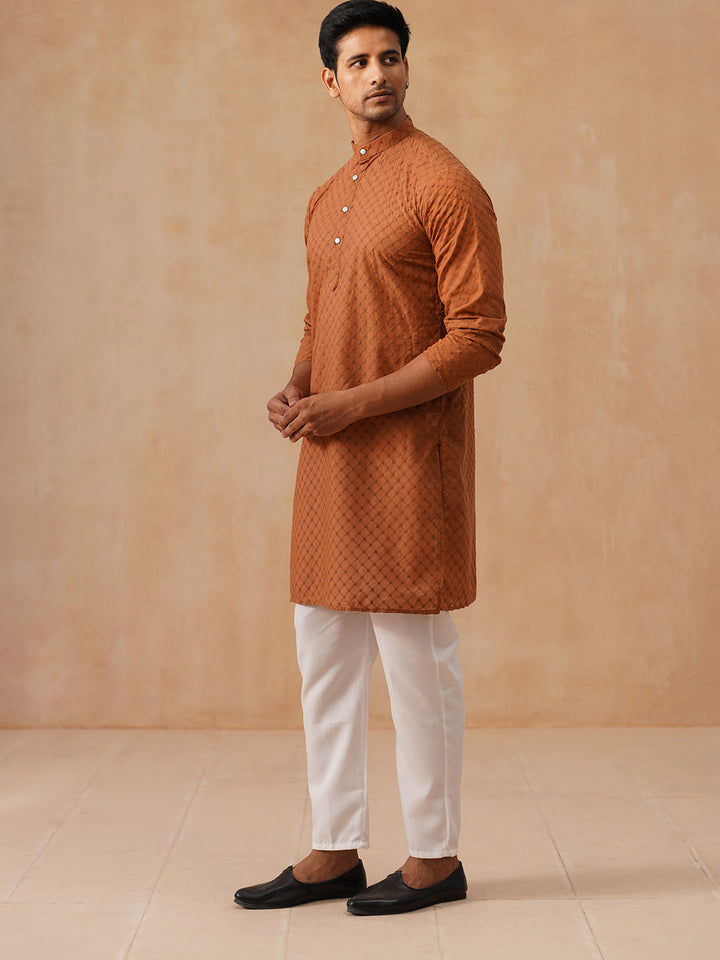 Chikankari Pure Cotton Kurta With Churidar