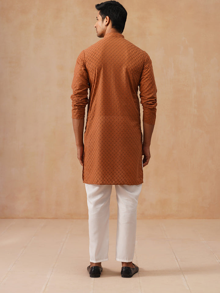 Chikankari Pure Cotton Kurta With Churidar