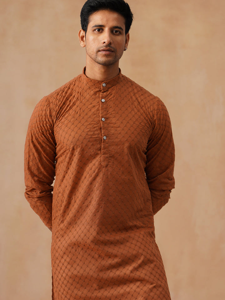 Chikankari Pure Cotton Kurta With Churidar
