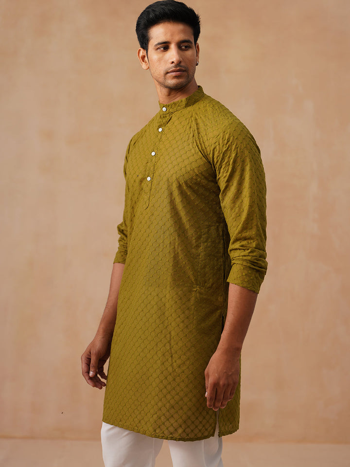 Chikankari Pure Cotton Kurta With Churidar