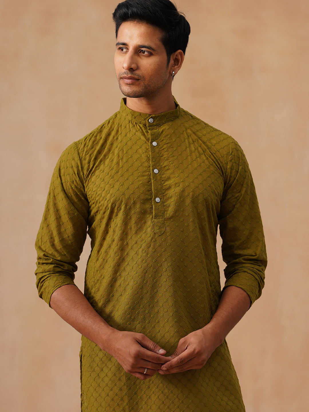 Chikankari Pure Cotton Kurta With Churidar