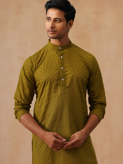 Chikankari Pure Cotton Kurta With Churidar