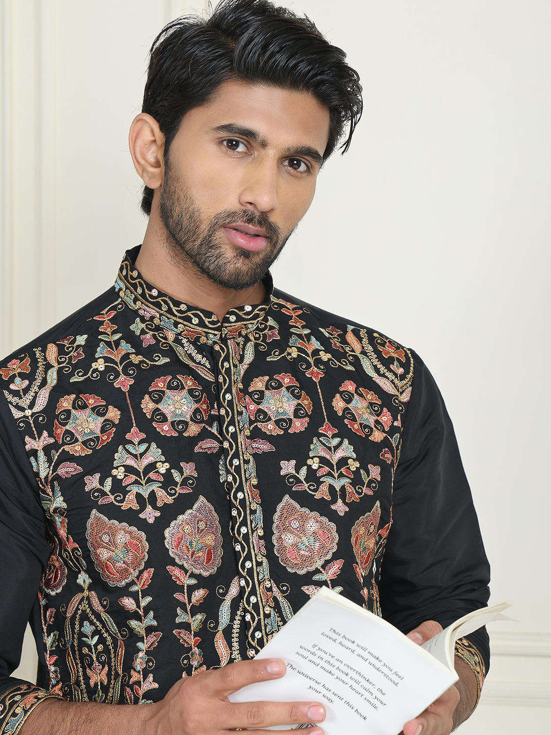 Floral Embroidered Straight Kurta Set