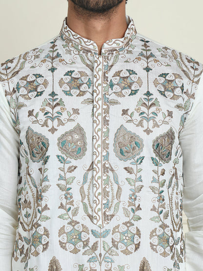Floral Embroidered Straight Kurta Set