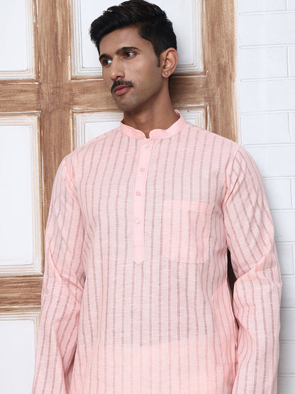 Men'S Cotton Striped Kurta Pyjama Set