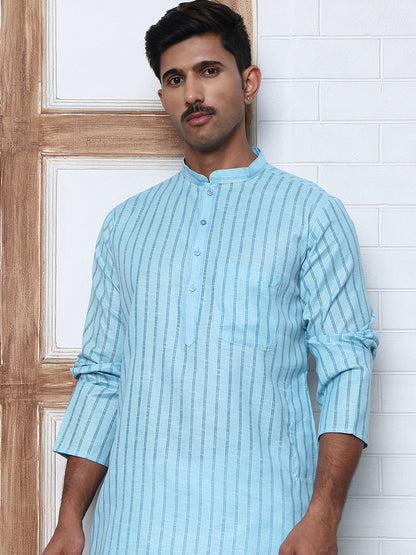 Men'S Cotton Striped Kurta Pyjama Set