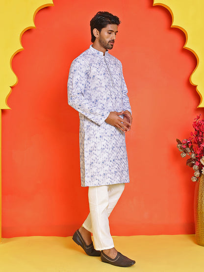 Sequin Embroidered Pure Cotton Kurta With Pyjamas