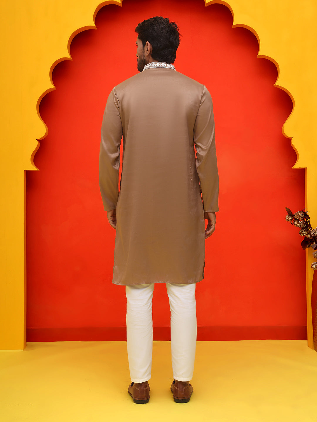 Embroidered Kurta Pyjama For Men