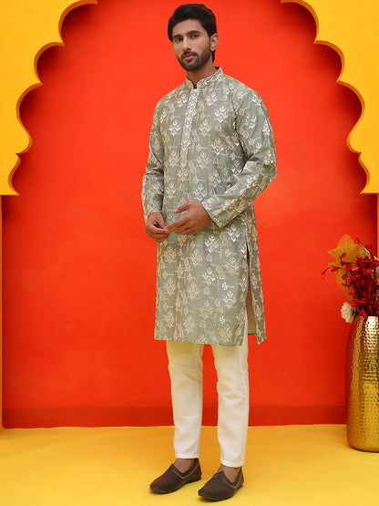 Men'S Embroidered Kurta Pyjama